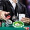 300 Poker Chip Set with Lockable Aluminum Case and Poker Felt Cards Dealer Button